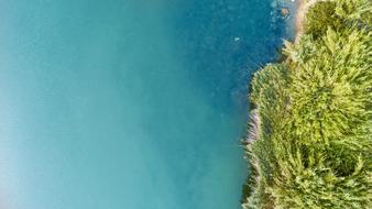 aerial view of Blue Sea Water coast