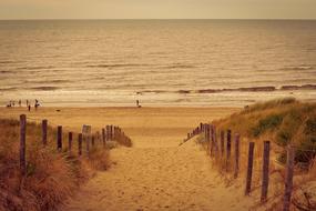 Sand trail to the beach on the North Sea