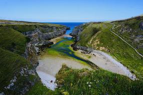 Panoramic view of the sea coast of Scotland