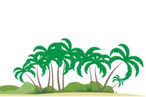 beach sand palm trees drawing