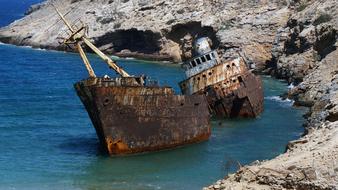 Ship Wreck Amorgos Greek