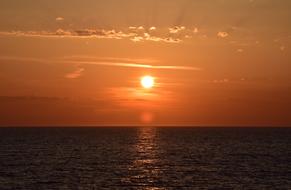 Sunset Sea red