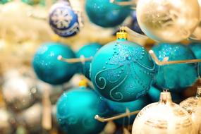 incredible Christmas Ornaments Blue silver