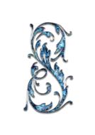 figure eight decoration blue