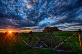 wood Gate Sunset