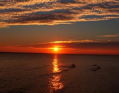 Sunset over water