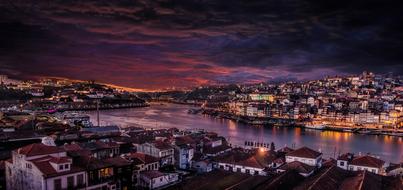 Porto City purple sky