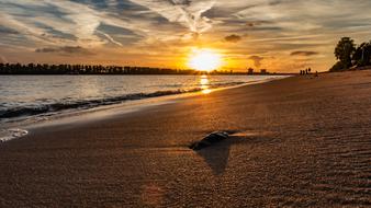 Beach Hamburg sunset