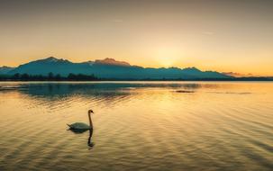 Swan Mountains lake