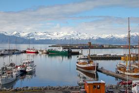 Husavik Iceland Port boats