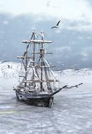 ship water ice ocean