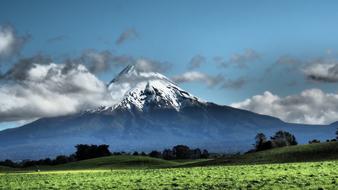 incredible New Zealand Taranaki Snow Blue