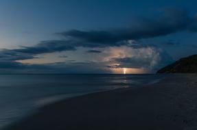 blue dark Lightning Storm sky