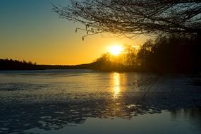 Spring Melting On the Sunset