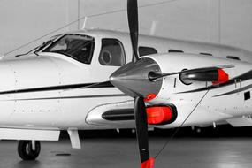 Aircraft Black And White and red