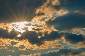 Clouds Sun Mood landscape