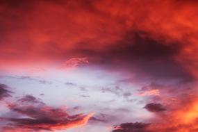 Sky Dusk Panorama red