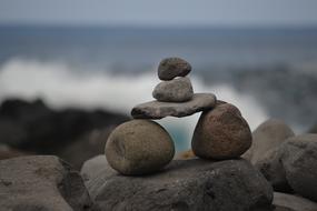 bridge of stones as a balance in nature