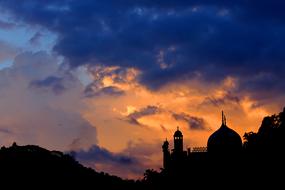 Sunset Landscape Silhouette city