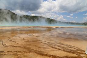 landscape of Yellowstone park