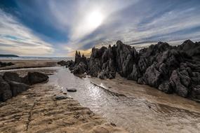 incredible Ocean Reefs Sunset Low