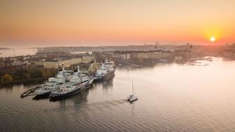 Finnish boats Drone Aerial