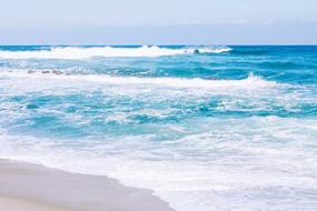 sea waves on the beach in korea