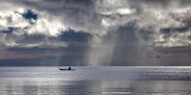 Sea Boat Cloud rain