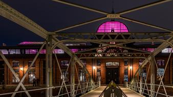 fish market in hamburg at night