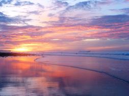 El Tunco Beach at sunset