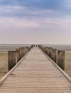 Boardwalk Bridge on the north sea coast