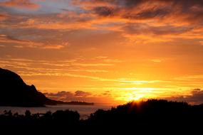 Hawaii Sunset Beautiful orange