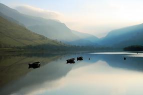 landscape of Calm Lake Reflection