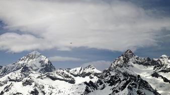 cloudy sky over ski resort Zermatt