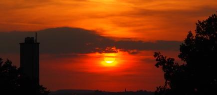 Sunset Nature Sky red hot