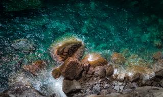 blue Ocean Rocks stones