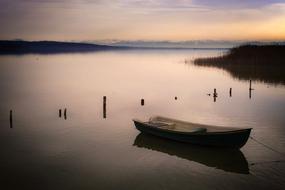 landscape of lake shore in Ammersee Bavaria