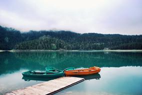 Water Lake green orange