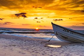 magnificent boat Sunset