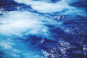 Water Waves Blue white
