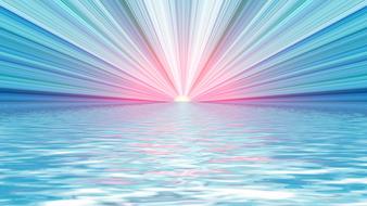 incredible wave sun light mood
