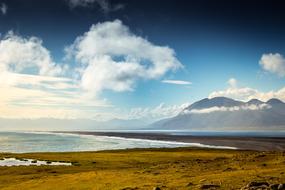 Iceland's scenic coastline on a cloudy day