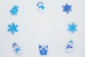 Winter Snow snowflakes snowmen