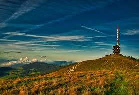 tower in the mountains of switzerland
