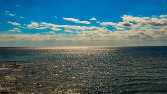 Sea Sky Clouds on a sunny day