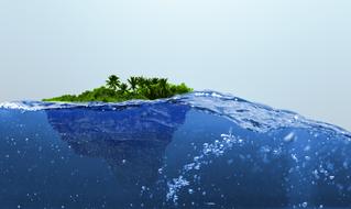Exotic Island In The Sea 3d Graphic