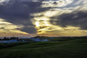 Golf Course Shore at sunset