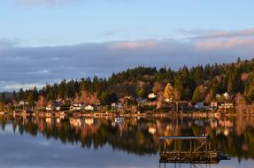 Waterfront at Sunset Fall