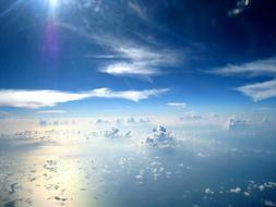 Aerial Photograph of White cloudy Sky