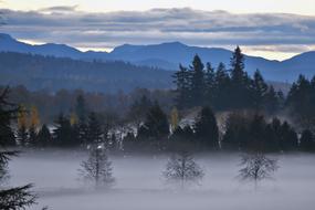 Morning Sunrise over mountains